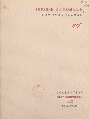 cover image of Impasse du Romarin